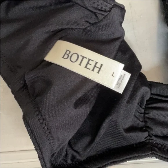 Free People Boreh Black Ribbed Bikini Set - Picture 9 of 9